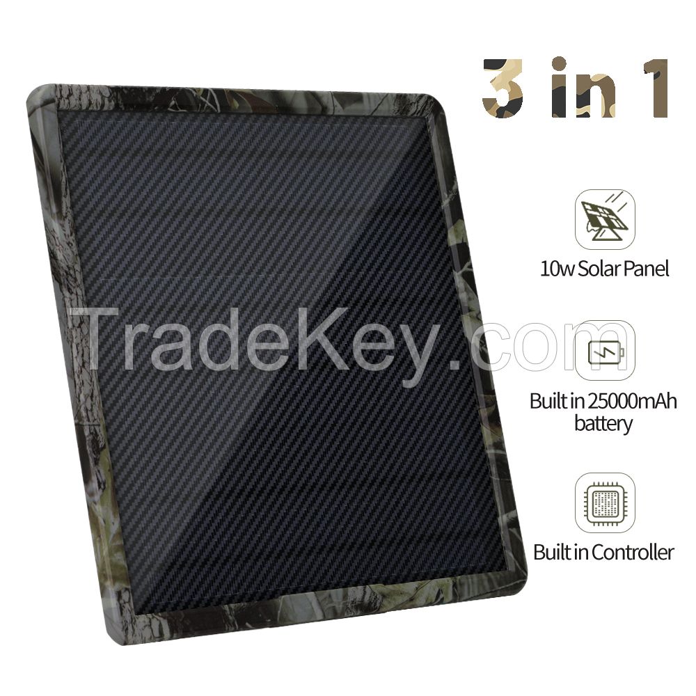 BL25A 10W Mono Crystalline Solar Panel 6v/9v/12v solar plate to charge battery With 18650 battery USB/Type C/DC port control