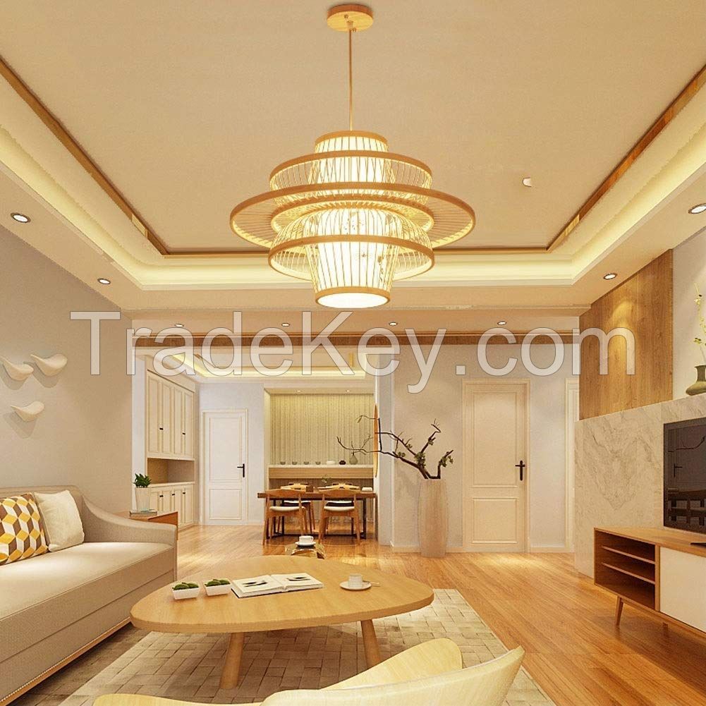 High Quality Bamboo Rattan Lamp Shades Handwoven made in Vietnam Hanging Wall For Home Decor