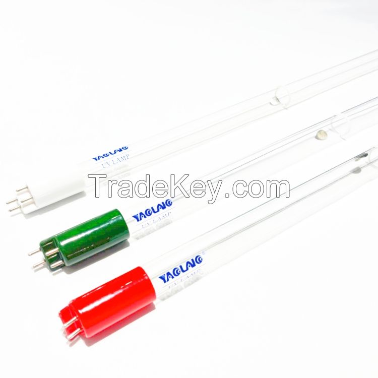 T5 T6 4 pin ozone light GPHVA357T5VH 42w amalgam uv lamp 185nm 1.2A quartz tube