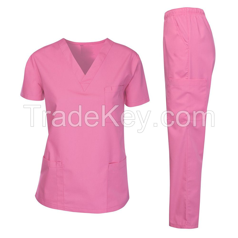 Custom Logo Scrub Suit For Women Short Sleeve