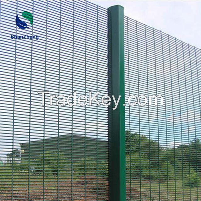 358 Security Fence Panel Anti-Climb Welded Wire Mesh Panel Gal. and Coating