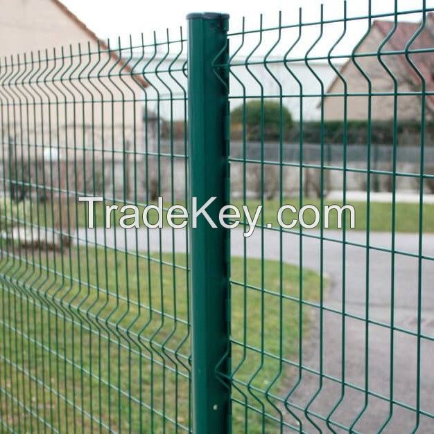 Wire Mesh Fence Panel 3D Curvy folds Welded mesh  panel Galv. with Coating