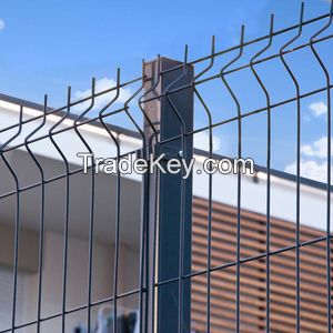 Wire Mesh Fence Panel 3D Curvy folds Welded mesh  panel Galv. with Coating