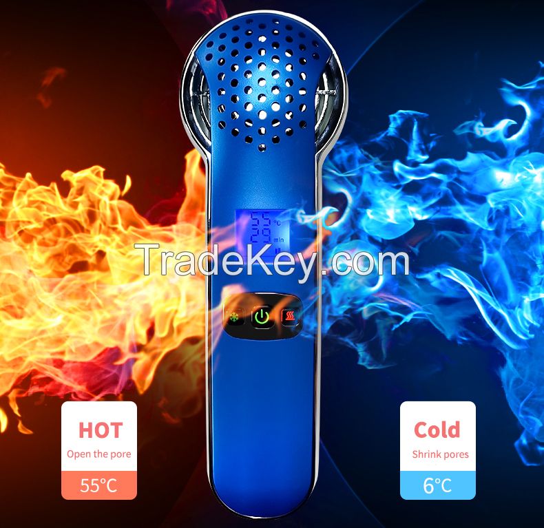 Household LED red and blue light cold and hot hammer beauty instrument device Photon rejuvenation and whitening