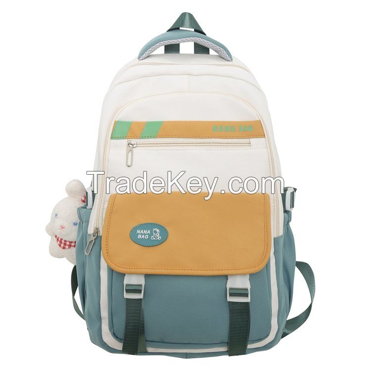 Low MOQ Custom Color Contrast Bagpack Wholesale Cartoon School Bag Kids Cartoon Female Girls Backpack For Children