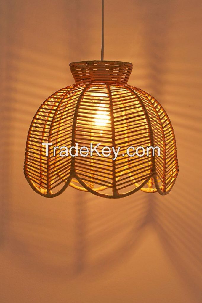 Home Decor Bamboo Pendant Light King Craft Viet Chandeliers Lamp Pendant Lights Rattan Lampshade