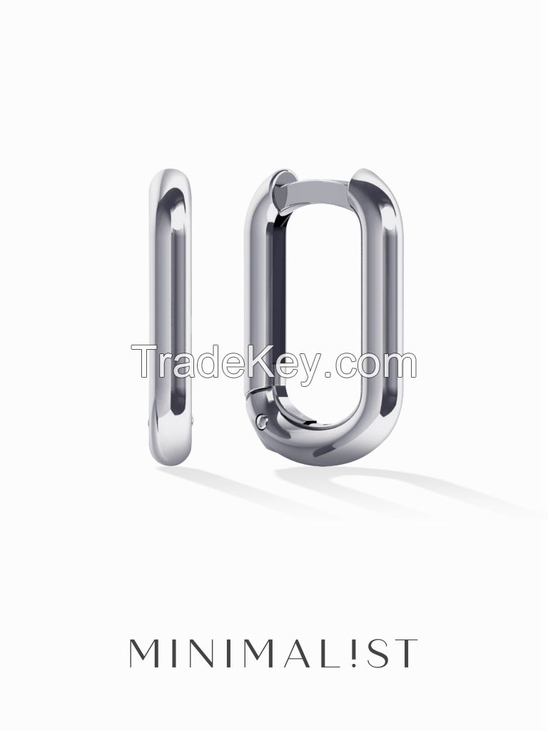 Hoop Earrings Cara Silver