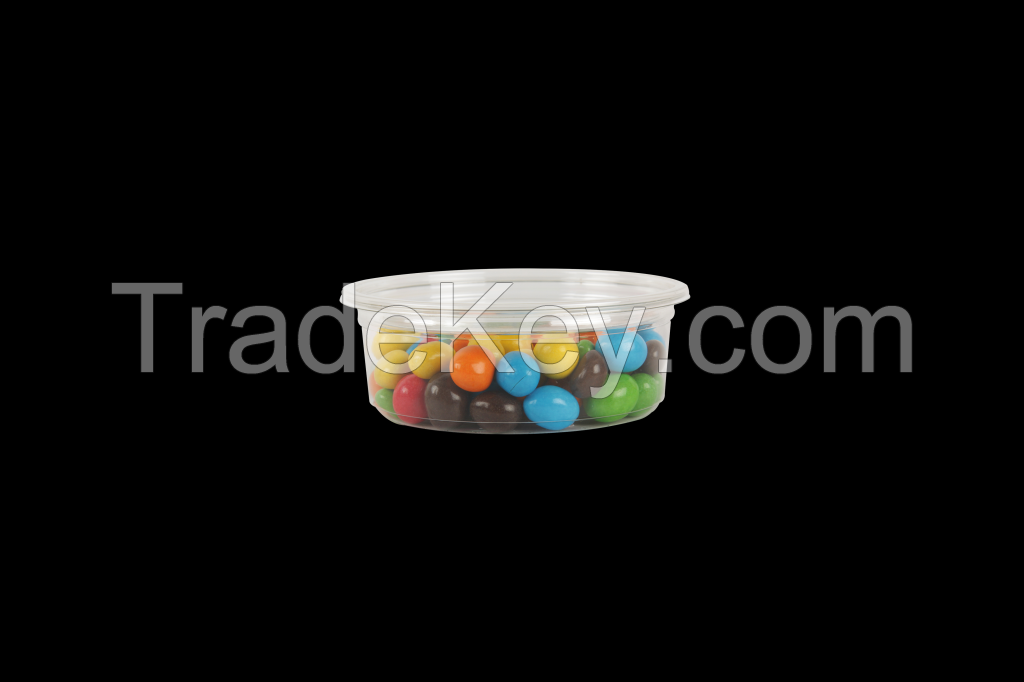 PET round deli container 8oz