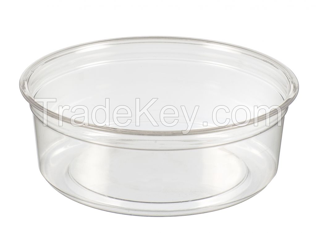 PET round deli container 8oz