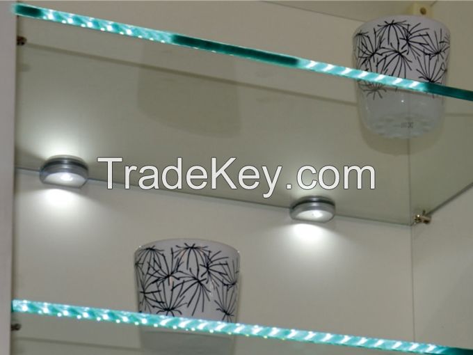 3 emitting sides 8mm thick glass LED Clip Light