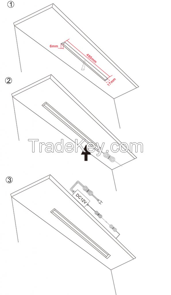 Ultrathin Aluminum recessed LED Rigid Strip Light