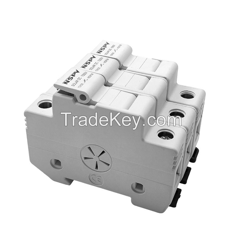 NSPV 1000VDC Solar Din Rail Fuse Holder Suitable 10×38mm Fuse for Solar Array Junction Box System