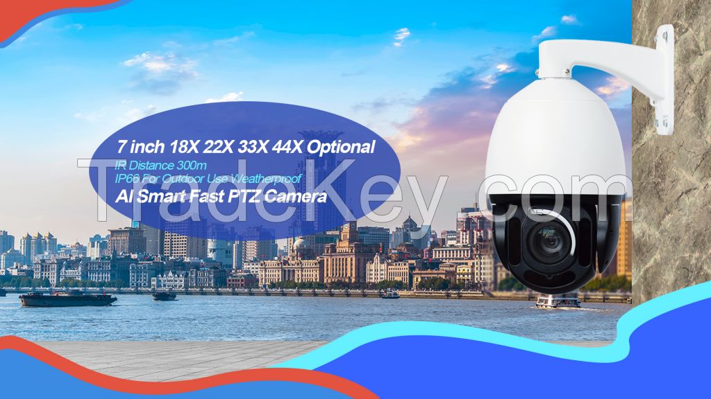 7 Inch Auto Tracking PTZ Camera with Wiper