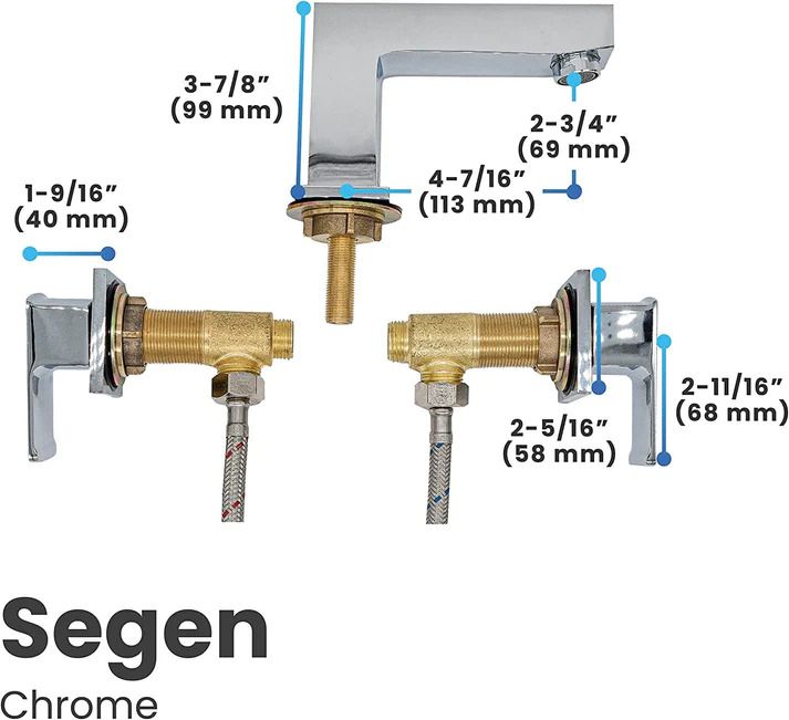 Three Holes Vessel Faucet Chrome-Segen