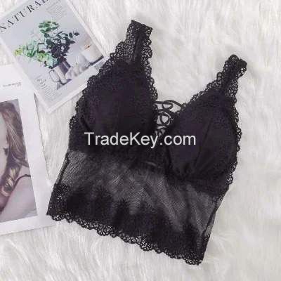 Ladies Lace Camisole Lingerie with Breathable Cup Padding sexy Lingerie lace Lingeries