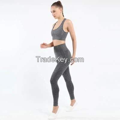 Custom Women Fitness Wear Work out Clothes Sport Pants Eco Friendly Leggings Seamless Suit Yoga Set