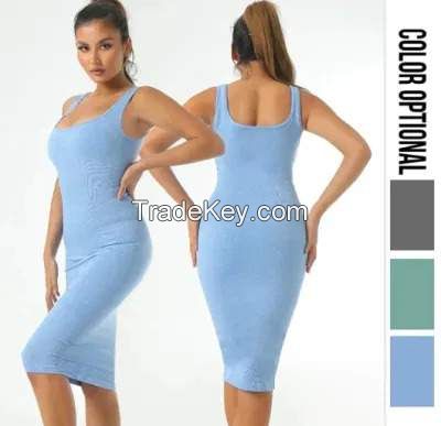 ladies seamless dress women long camisole long dress shape dress clothing