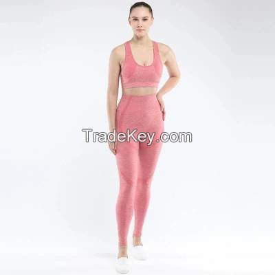 Custom Women Fitness Wear Work out Clothes Sport Pants Eco Friendly Leggings Seamless Suit Yoga Set