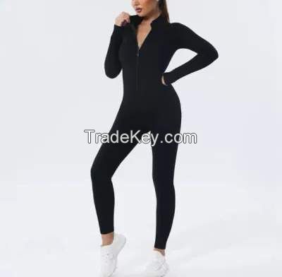 Ladies dress bodysuit jumpsuit sportswer fitness wear active wear sport top seamels dress