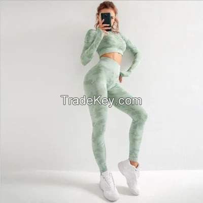 Ladies Sport Suit Tight Sport Top Yoga Wear Fitness Wear Gym Wear Running Suit Cycling Sportswear