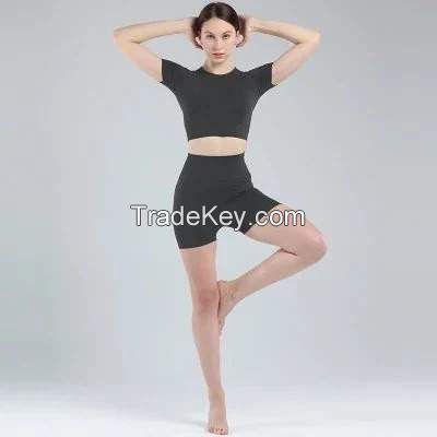 ladies Short Sleeve Top Fitness Wear Sportswear Yoga Wear sport short sport top