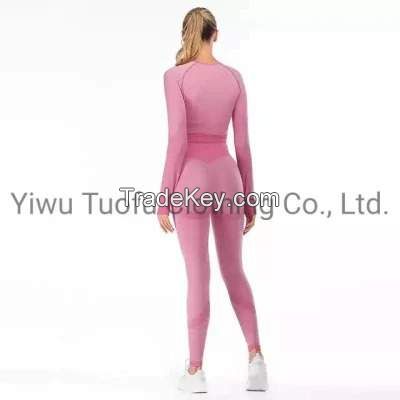 Top Quality Women′s Push up Sport Seamless Yoga Fitness Active Wear Top