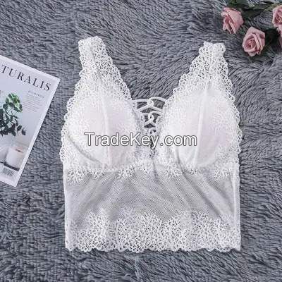 Ladies Lace Camisole Lingerie with Breathable Cup Padding sexy Lingerie lace Lingeries