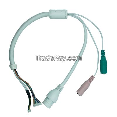 Factory Manufacturing Custom Wiring Harness Tape IP Camera Tail Cable