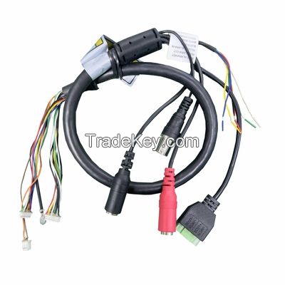 Factory Manufacturing Custom Wiring Harness Tape IP Camera Tail Cable