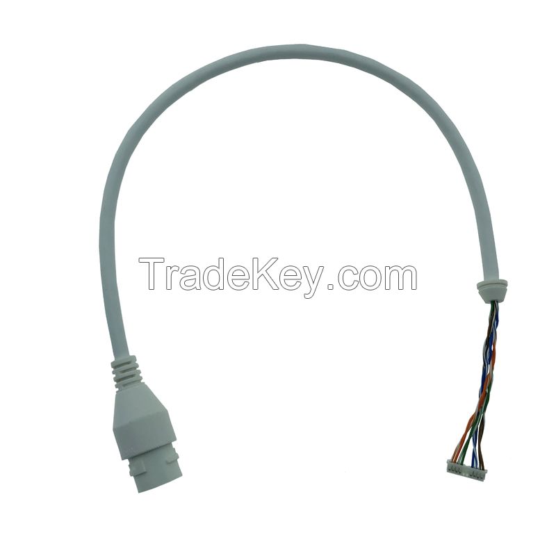 005 IP Camera Extension Cable Manufacturer Wire Harness With Connector RJ45 Base Flat Needle Snap Case ABS Back Plug