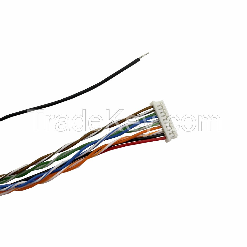 011 RJ45 Chassis Chassis MX1.25 10 Pin Ip Camera Tail Cable At Both Ends Of Line End From Ip Camera Cable Factory