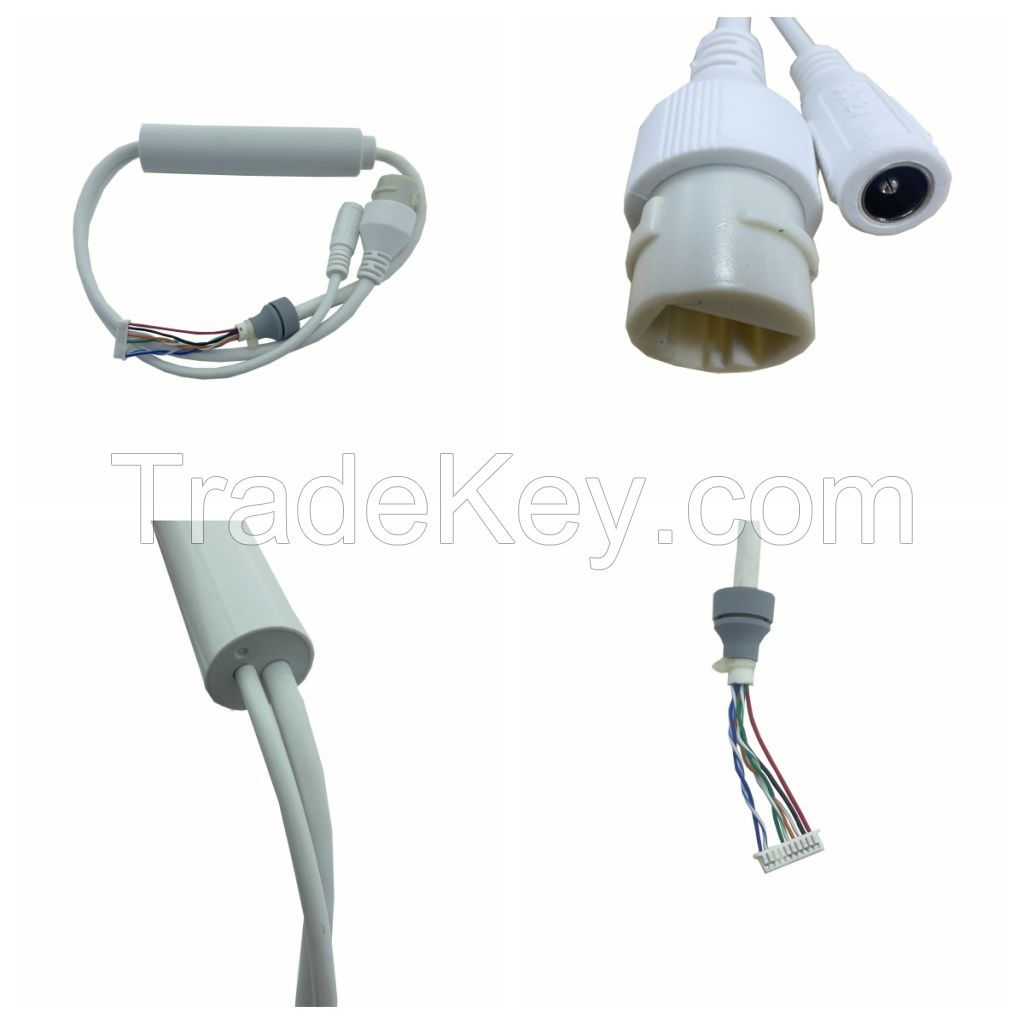 024 Ip Camera Ethernet Cable Factory RJ45 8P8C Plug Electric Wire Harness Cable Assembly 1.25 10PIN