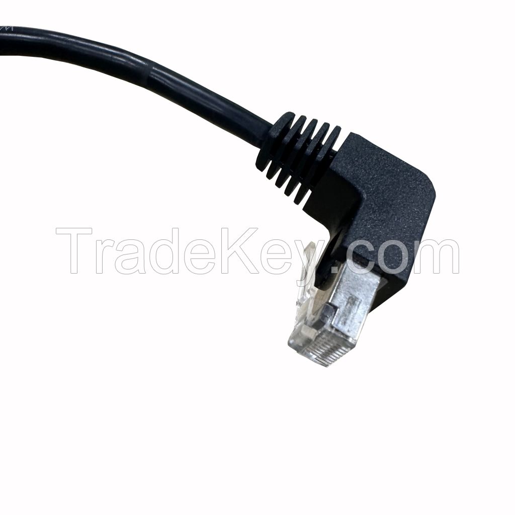 082 Network Cable RJ45 Female Connector 8P/8C, G/F Crystal Head Computer Set-Top Box Socket Custom Led Cable Assembly