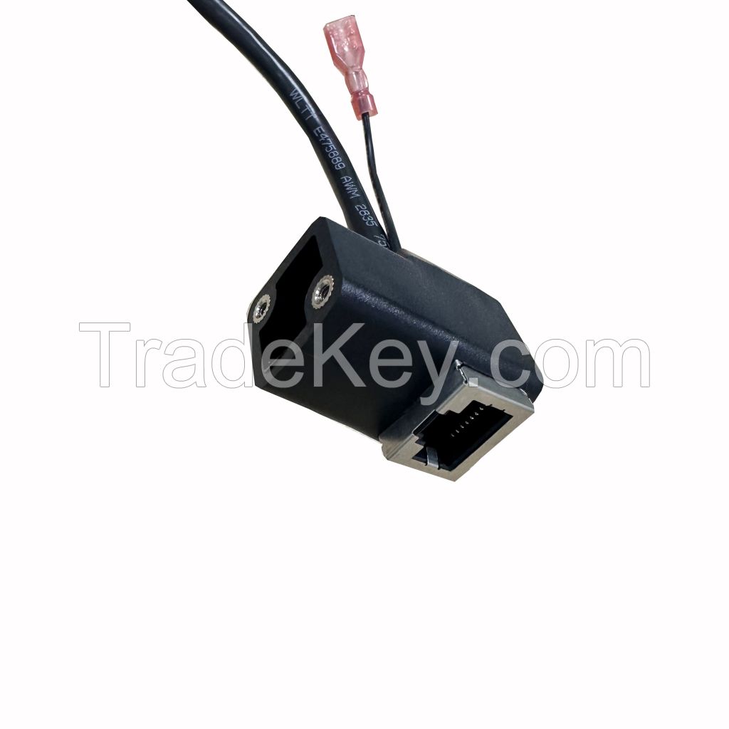 082 Network Cable RJ45 Female Connector 8P/8C, G/F Crystal Head Computer Set-Top Box Socket Custom Led Cable Assembly