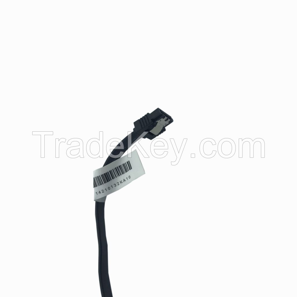 110 SATA Cable 7PIN/250mm 26AWG SATA 3.0 High Speed SSD Serial Cable 90 Elbow Of One Side Connector With Shrapnel