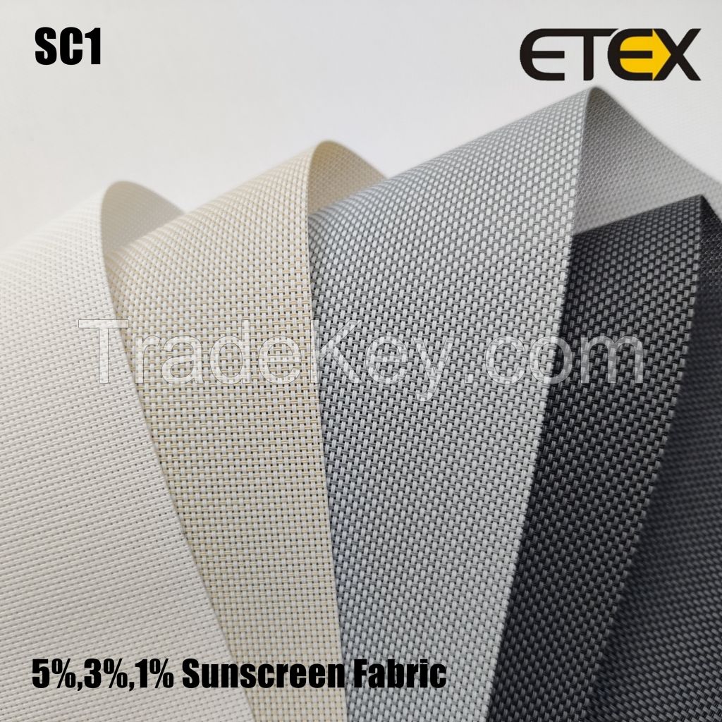 1% 3% 5% Sunscreen Roller Blinds Fabrics