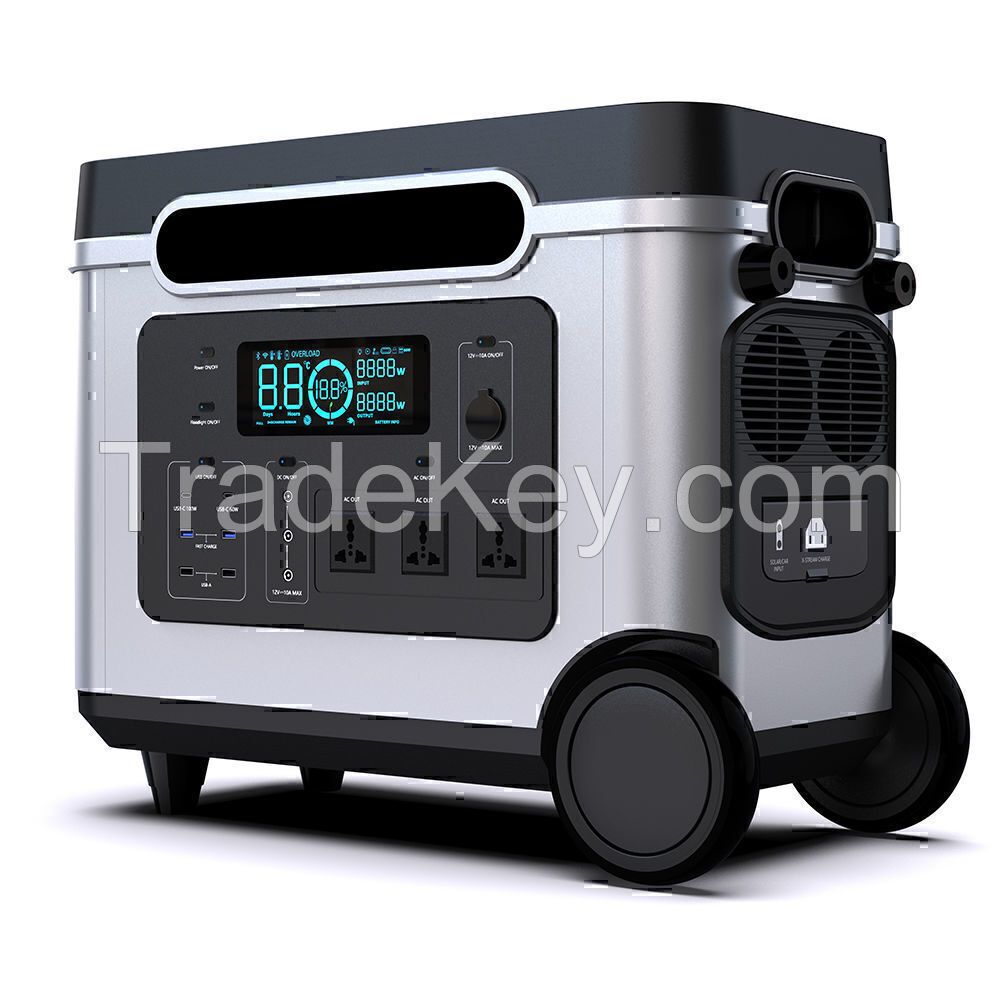 Portable Power Station Solar Generator Panel Power Bank Outlet Camping Emergency