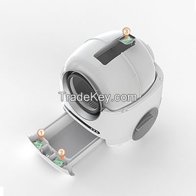 Smart Cat Litter Box Self-washing Cat Toilet APP Controlled Deodorizing and Ventilation