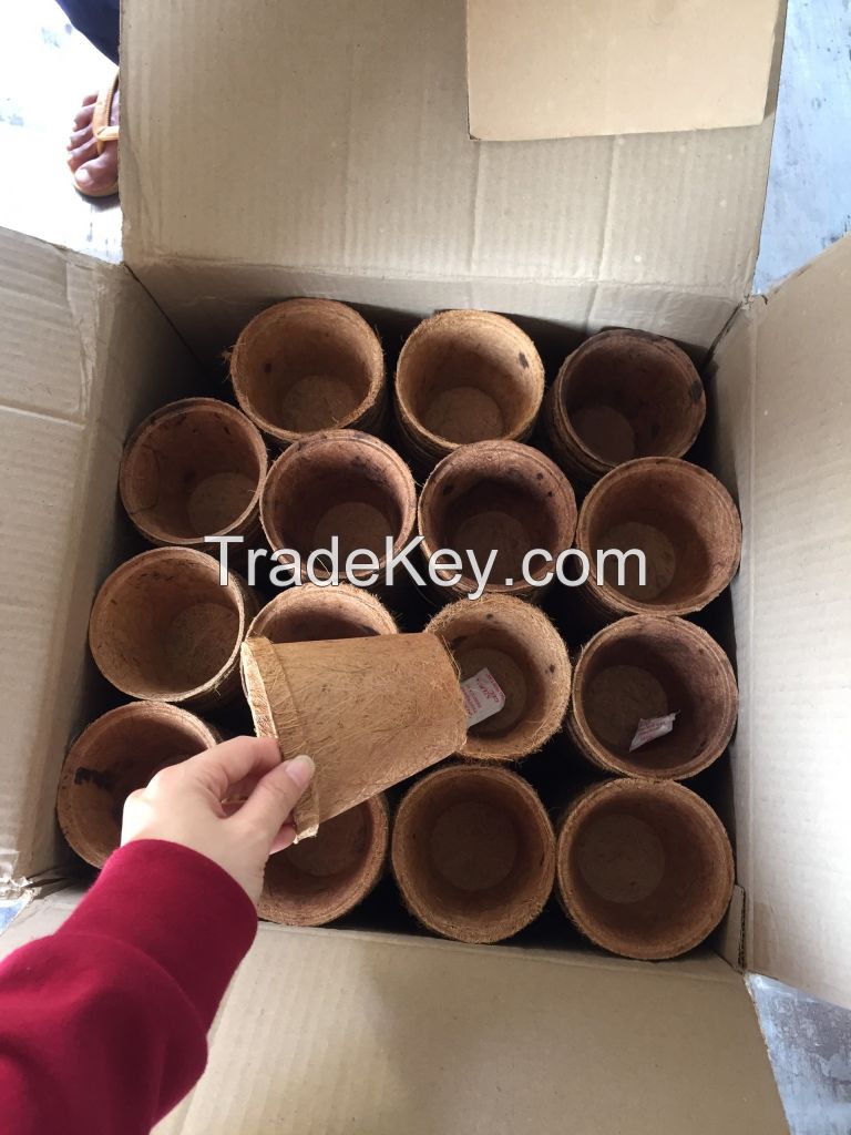 CHEAP PRICE VIETNAMESE COIR POT FLOWER COCONUT FIBER FROM BLUE LOTUS FARM 2023