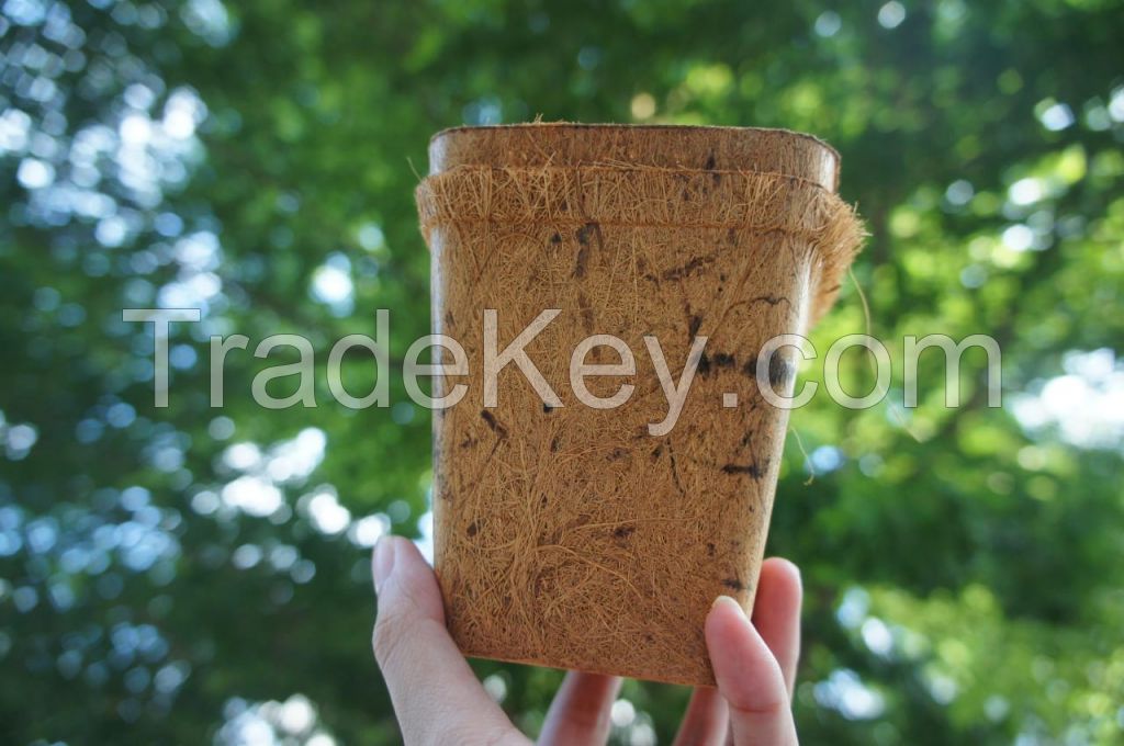 HOT PRICE VIETNAMESE COIR POT FLOWER COCONUT FIBER FROM BLUE LOTUS FARM 2023