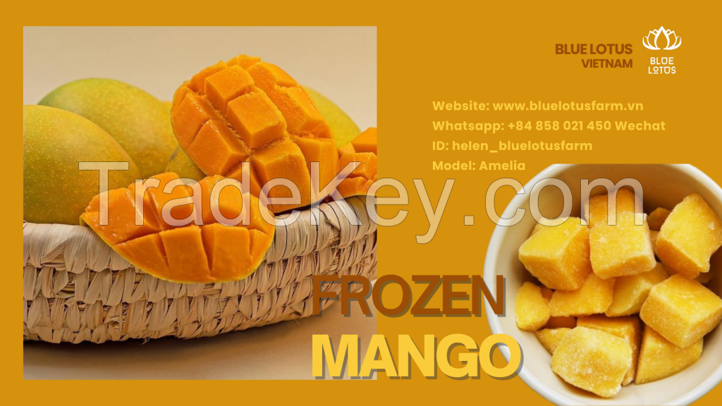 BEST PRICE HIGH QUALITY FROZEN MANGO VIETNAMESE FROZEN FRUIT KAEW MANGO IQF FROM BLUE LOTUS VIETNAM 2023