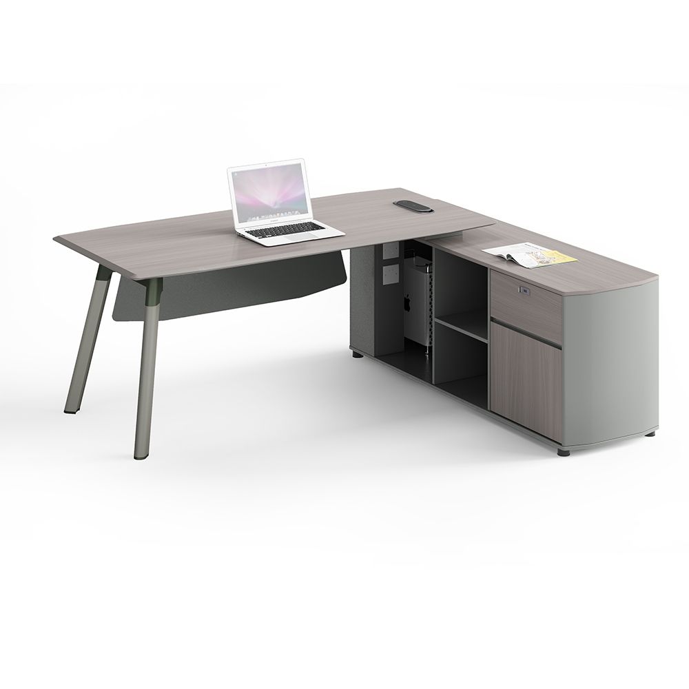 Factory Direct Sale Luxury Modern Office Furniture 1.8m 2m L Shape Executive Desk Boss Manager Desk