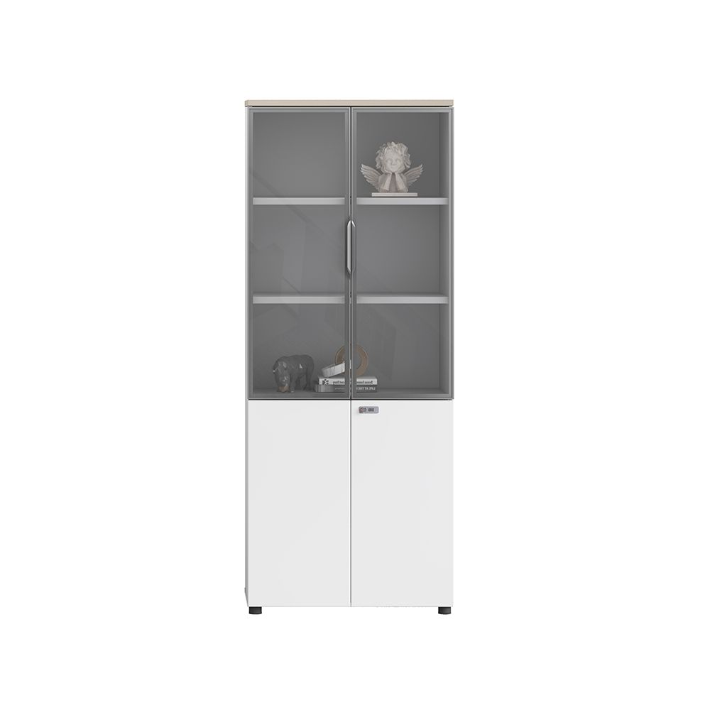 0.8m 1.2m white wooden Filing Cabinets glass