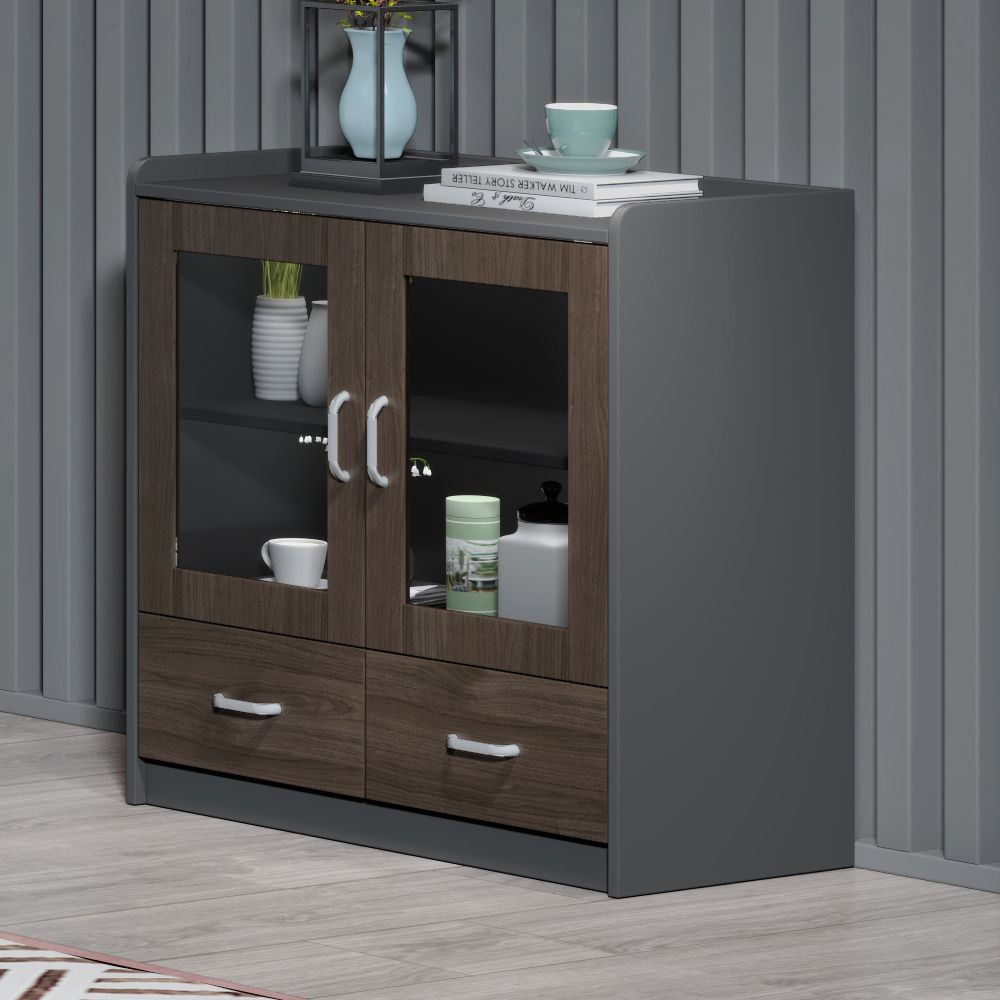 0.8m 1.2m walnut wood coffee Tea Cabinet