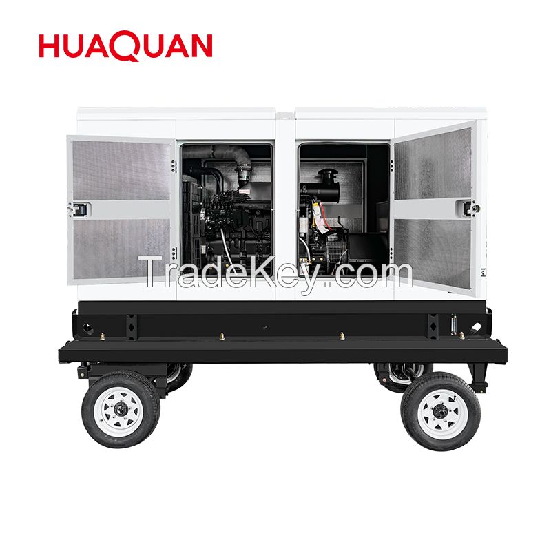 150kW 187.5kVA  silent type powered by HUAQUAN engine diesel generator set