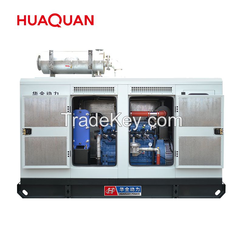 50kW gas generator set with HUAQUAN power open frame  30kW silent type