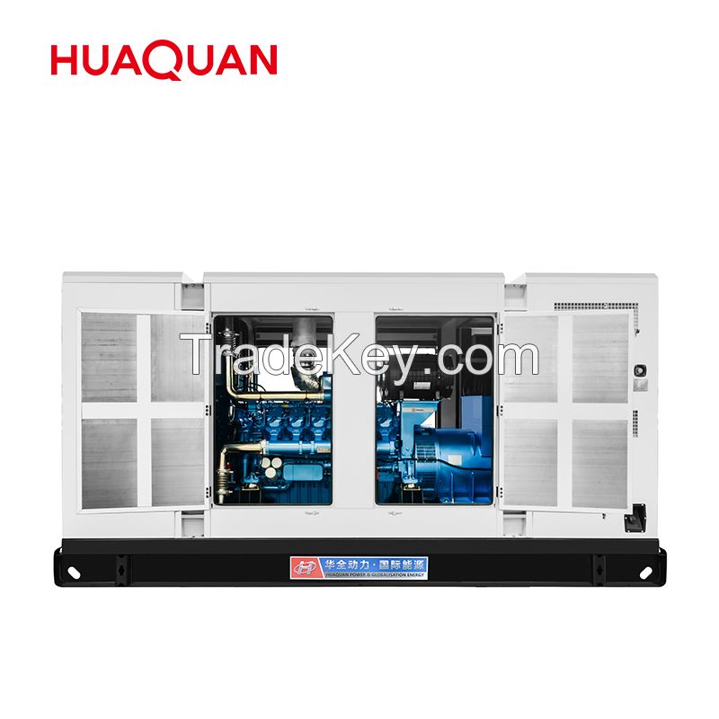 Powered By HUAQUAN Engine Silent Type 1250kVA 1000kW Heavy Duty Diesel Generator Set container type