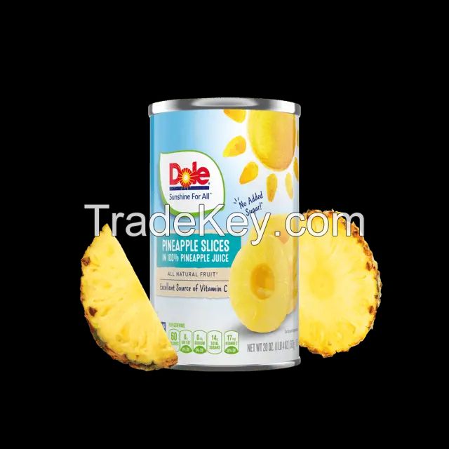 DOLE Canned Pineapple Slices Best Selling From Thailand 567gWorld Best Award No.1 Ready To Eat &amp; Supply World Wide