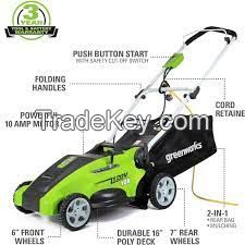 Greenworks 16&quot; 2-in-1 Corded Walk-Behind Mower