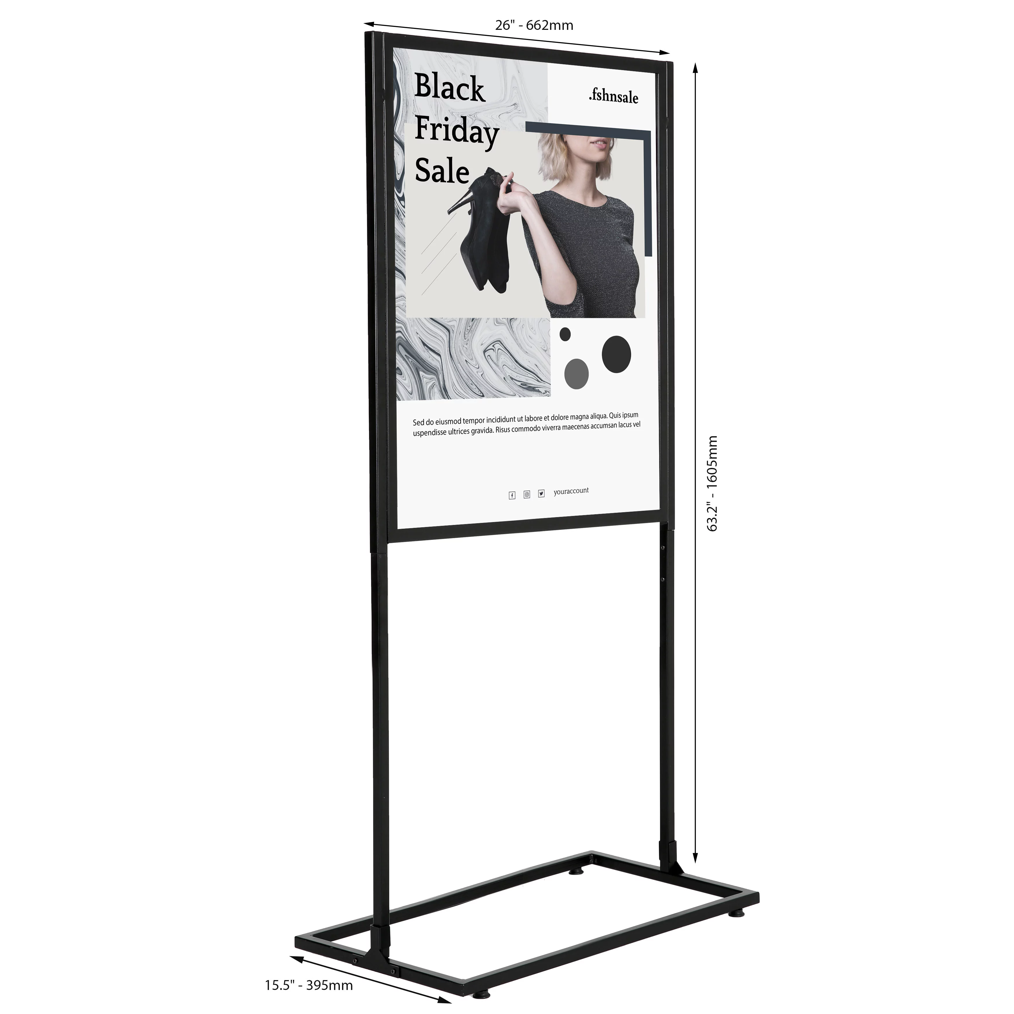 Rotating Sidewalk Sign Holder